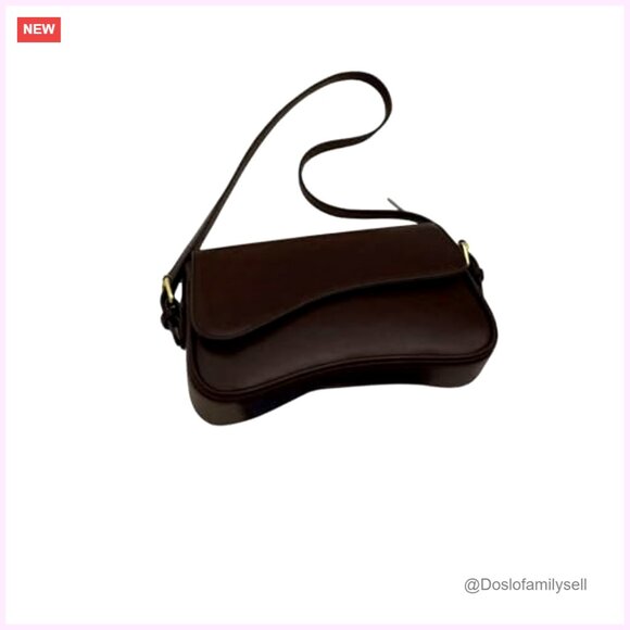 Faux Leather Shoulder Bag with Removable Strap Hobo Crossbody Clutch